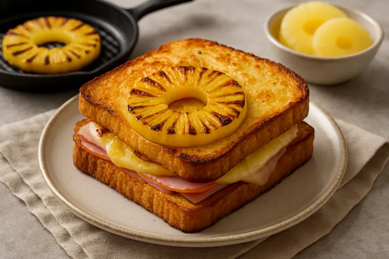 Zo maak je croque monsieur ananas