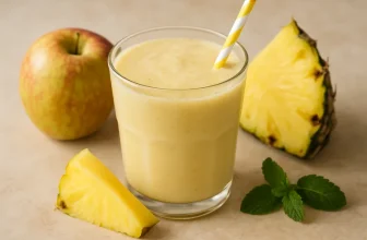 Zoet en verfrissend: romige smoothie met ananas en appel