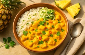 Zoet-pittige ananas-kokoscurry die je keuken naar de tropen brengt