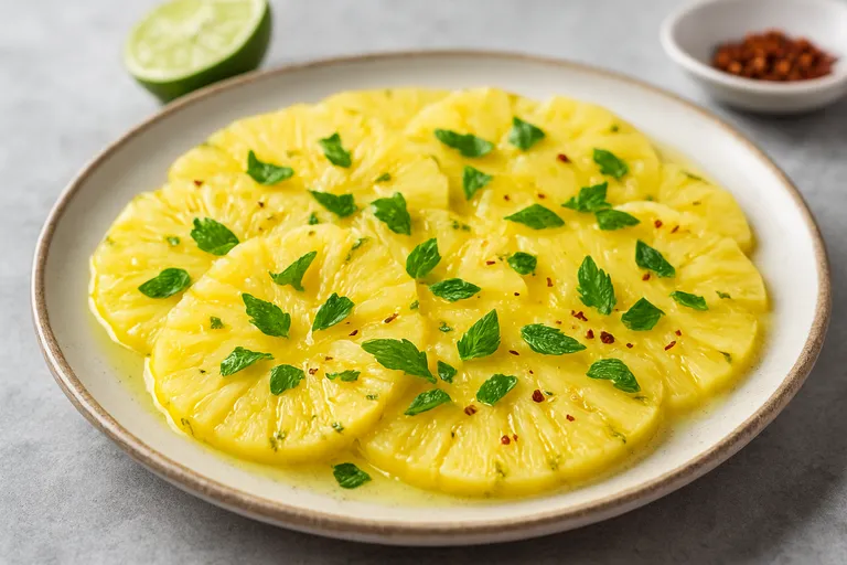 Carpaccio van ananas: wat het is en wanneer je het serveert