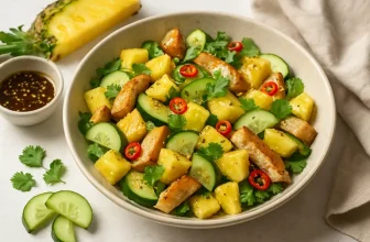 Zomerse frisheid op je bord: ananassalade die zoet, zuur en knapperig balanceert